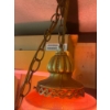 Image 3 : Gold & Cranberry Colored Retro Swag Lamp W/ Pull Switch 18T