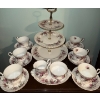 Image 1 : Royal Albert Fine China -'Lavender Rose' - Tea service & 3 Tier Dessert Platter