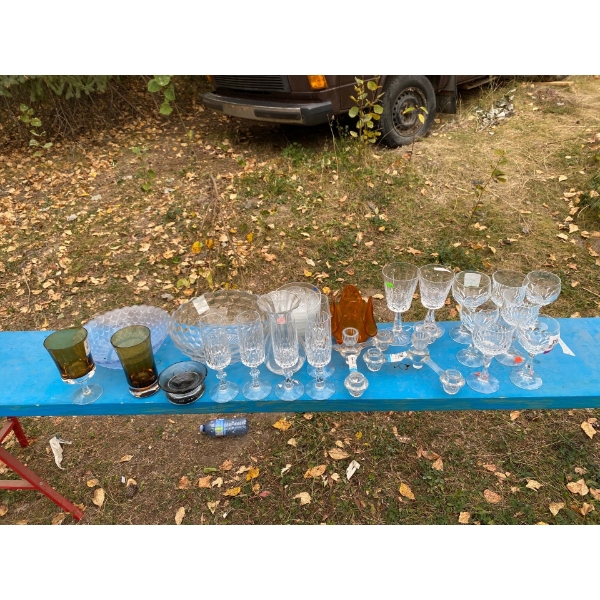 Crystal Wine Glasses & Candelabras 