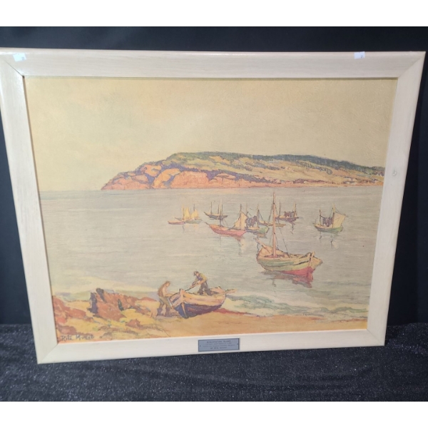Painting of Bonaventure Island, Artist: Rita Mount, Framed Painting on Canvas 33.5 X 27