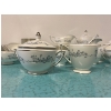 Image 12 : Vintage Minton Pandora bone china delicate grey floral pattern and silver trim One large co