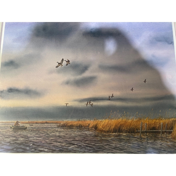 "Wary Mallards" Print  by Peter Lyon (24.5" x 19.65" Before Frame)