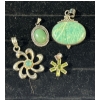 Image 1 : Collection of Green/Blue Stone Pendants 