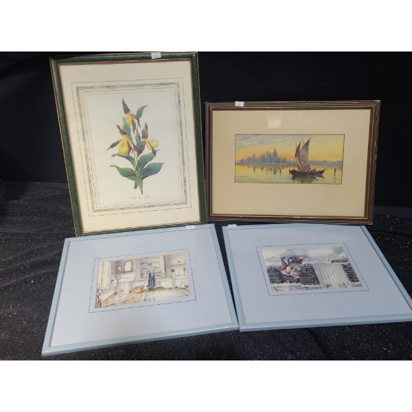 Assorted Prints- Boat 17 X 12 For Size Comparison, Framed 