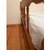 Image 3 : Twin Wood Bed Frame With Turned Details and Matching Wood DesK With Drawers NEED TLC