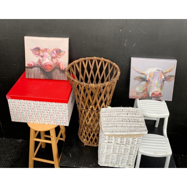 Miscellaneous Home - Stools, Decorative Baskets, Farm Animal Prints and More! 
