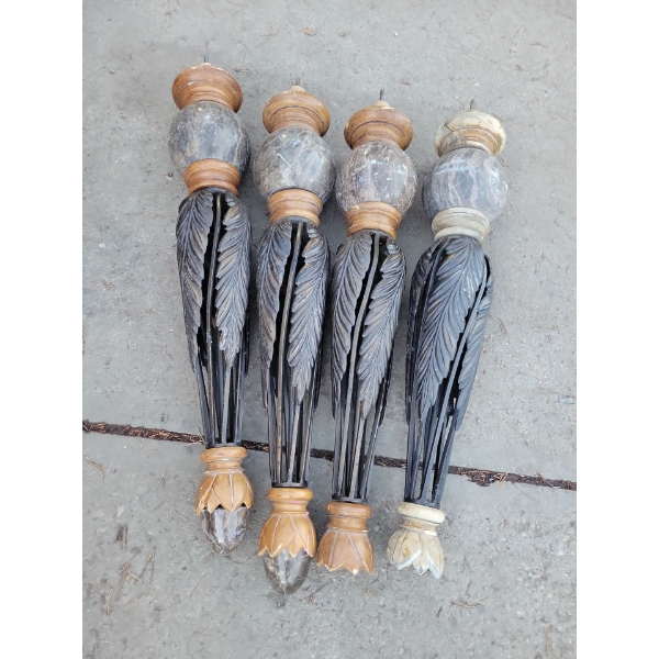 4 Heavy Duty Stone Bed Posts / Table Legs 29T