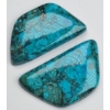 Image 3 : Chrysocolla Pair (56.2 ct total, 36×20.5×5.1 mm)