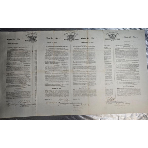 Documents Shown Are Poyaisian Land Grants From The Early 1820s.