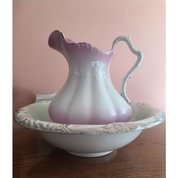 Bedside Pitcher 12 T and Bowl 16 Diameter Top