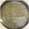 Image 2 : 1955 Canadian Dollar 80% Silver 23.33 Grams 