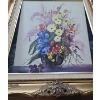 Image 4 : Original Ray Joseph Painting of Flowers in Vase w Ornate Gold Frame & Paul Peel Print 10 w, 11 h