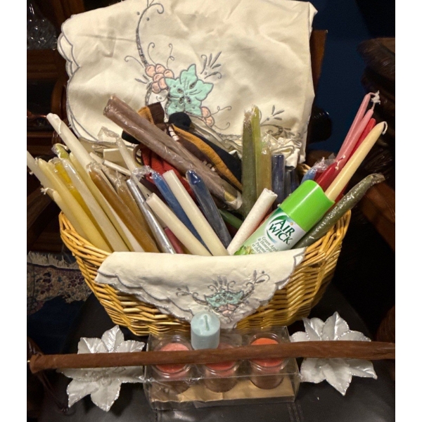 Ambiance Kit - Massive Candle Collection Handmade Embroidered Table Cover & More