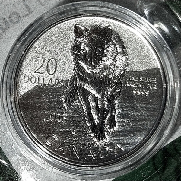 2013 $20 for $20 Wolf - 99.9% Fine Silver Coin - #1