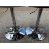 Image 3 : 2 Vegan Leather & Chrome Hydraulic Bar Stools