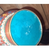 Image 4 : Pair of Enamel Painted Vases w Bases.  9 1/2 h 