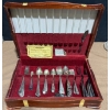 Image 2 : Antique Silverplated Oneida Community Tudor Plate BIRKS Regency Flatware Colabo In Wood Crate