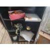Image 2 : Metal Utility Shelf w/ Contents 36x12x45 & Antique Oak Bar Kart (in Storage Space on P1)