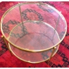 Image 1 : Mid Century Italian Brass Round Bar - Occasional Table 