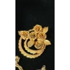 Image 6 : Gold-Tone Costume Jewelry with Necklace, Brooch, Ring, and Pendant