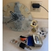 Gear Head Wall Clock w/ Vintage Nibo Refillable Lighter & Resin Art
