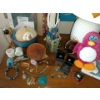 Image 3 : Collection Of Girlie Girl Items  Costume Jewelry, Lamp, Key Chain, Picture Frames, Stuffies & More