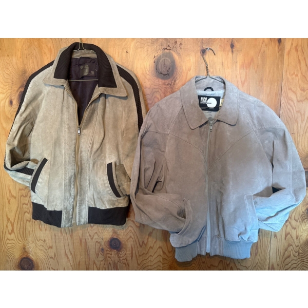 Vintage Genuine Suede Bomber Jackets - Size Medium - Excellent Vintage Condition !!
