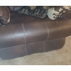 Image 5 : Brown Leather Reclining Chair 39 W, 37 D, 36 T, Extra Cushion Included