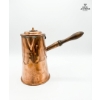 Image 3 :  Vintage Copper Pots, Coffee Pot With A Wooden Side Handle 8''IN H And A Matching Copper Teapot 7''H