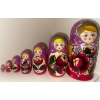 Image 2 : 7 Piece Hand Painted Russian Nesting Dolls 8T