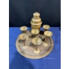 Image 1 : "Brass" Martini Cups and Shaker with Serving Tray