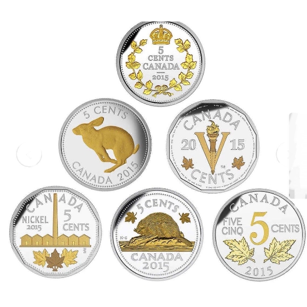 2015 5c Legacy of the Canadian Nickel - Pure Silver 6-Coin Set
SKU: 135344