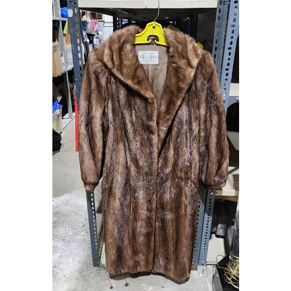 Custom-Made Mink Fur Coat by Furs by Lister, Size S/M, Brown