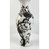 Image 4 : Ceramic Vase With Black Floral Relief And Onyx Cylinder