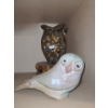 Image 1 : Decorative Owl 7 T, Wooden Bird and Carved Wooden Stand