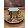 Image 3 : Oriental Fine China, Set of 4 Teapcups & Saucers, One Saucer Chipped 