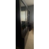 Image 7 : Dark Wood Storage Unit with Glass Cabinets, Open Shelving, and Lockable Filing Cabinet