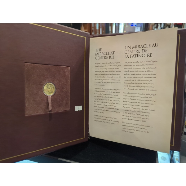 2002 Gold Plated Commemorative Loonie Album w/ Stamps and MaClean's Magazine