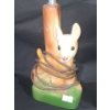 Image 3 : Two Vintage Deer Lamps w/ White Shades 5 W, 3 D, 14 T to Top of Shade 	