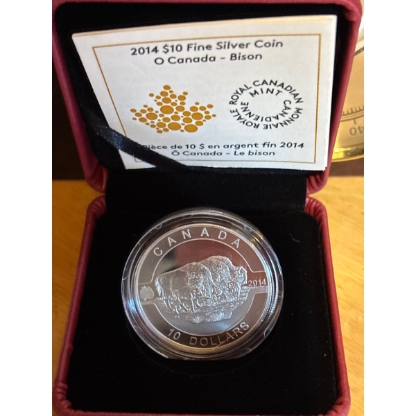 2014 $10 O Canada: Bison - Pure Silver Coin
SKU: 129315

