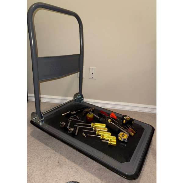 Metal Utility Trolley w/ Assorted Hand Tools 29X18
