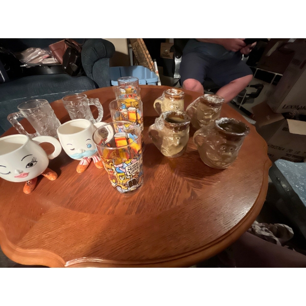 Four goofy glasses, Batman, glasses and McDonald’s collector glasses