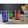 Image 5 : Vintage Collection of Drinkware/Glassware In Striking Colors and Gold Leaf Accents