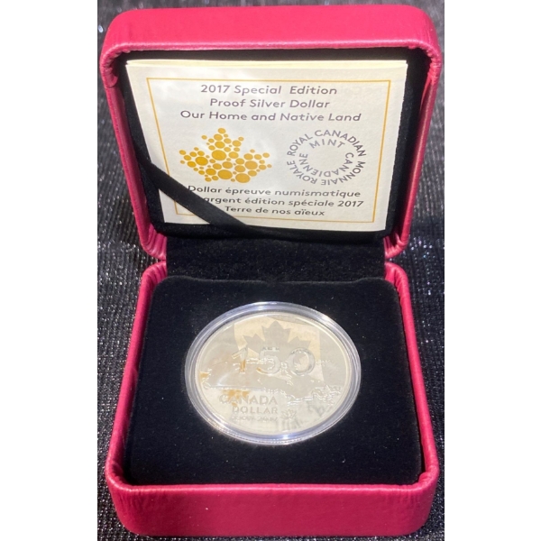 2017 Our Home and Native Land Fine Silver Dollar 23.17 Grams