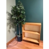 Image 2 : Solid Pine Storage With Artificial Tree 75" Tall Shelf L33" W24" H39"