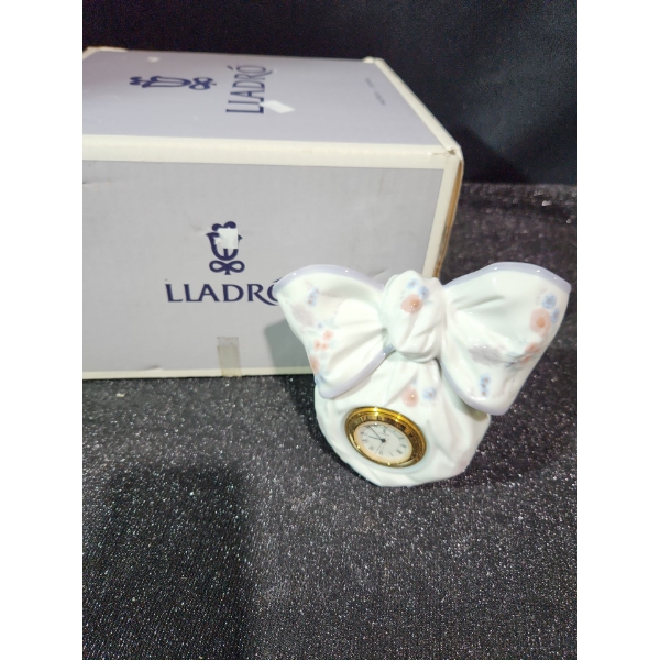 Lladro "Bow Clock" 6 W, 5.5 T w/ Box 