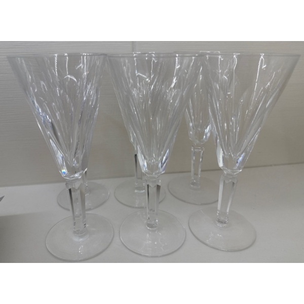 Waterford Crystal Sheila Pattern Champagne Flutes(6) - 7"Tall