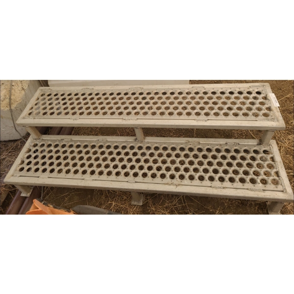 Metal Utility Steps. 60 w, 13 h, 25 d