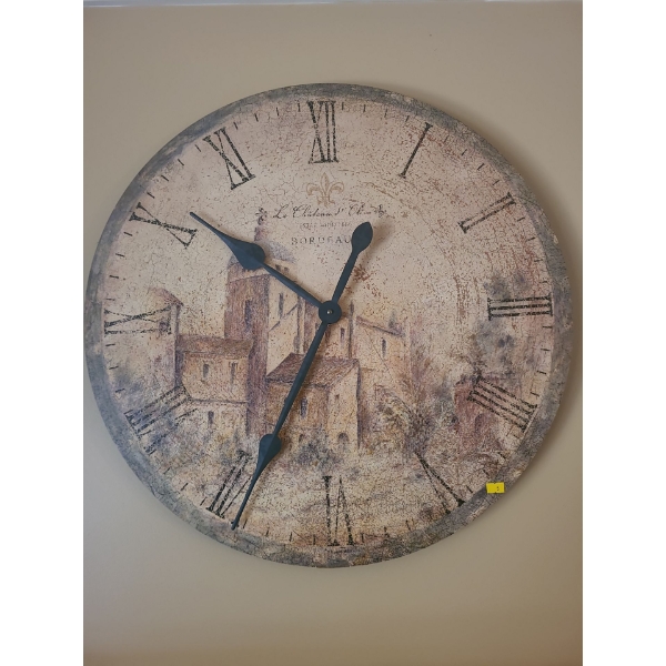Decorative Wall Clock (Possible Repairs Required, Diameter 25")
