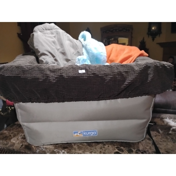 Inflatable Canine Booster Seat/ Bed & Size S-M Dog Attire